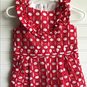 NWT 6-12 mo Janie and Jack Red Eyelet Romper